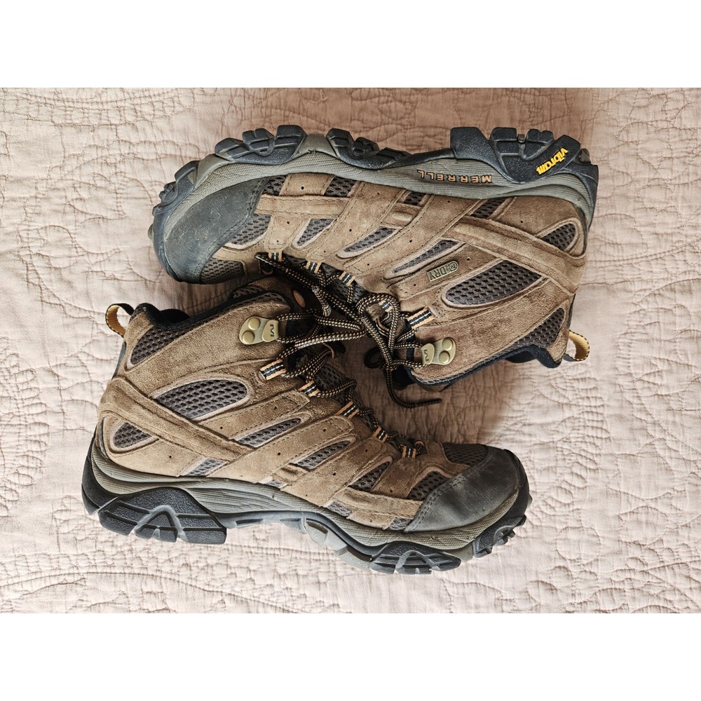 Merrell Men's Moab 2 Mid Waterproof Hiking Boot Vibram, Earth (J06051), 8.5 M - Picture 9 of 10